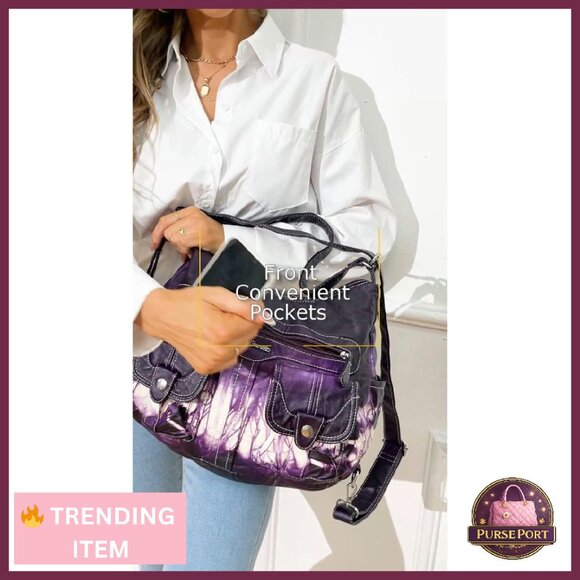 Soft Leather Multifunctional Hobo Backpack Crossbody Bag with Pockets - Picture 8 of 8